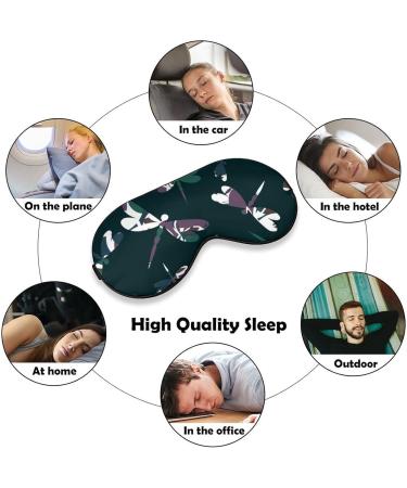 Camouflage Dragonfly Pattern Sleep Mask - Adjustable Strap, Blocks Light, Ideal for Night Travel and Nap - Men Women - Buy Online on GoSupps.com