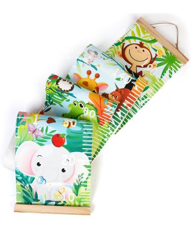 HIFOT Kids Growth Chart - Animal Zoo Canvas Wall Hanging Ruler for Boys Bedroom Decor | 74.8'' x 7.87 - Buy Online on GoSupps.com