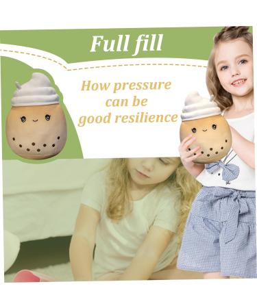 HEKARBAMILL Bubble Tea Plush 5.9x9.8 Inch Soft Skin-Friendly Boba Plush Milk Tea Cute Plush Pillow Stuffed Boba Pillow Gifts for Girls Toys Brown for Recreation - Buy Online on GoSupps.com