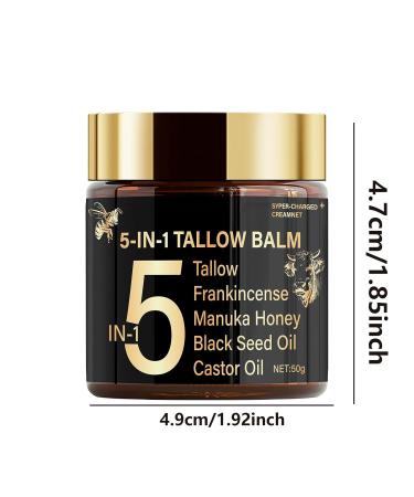 Grospe 5-in-1 Tallow Balm Premium Honey & Beef Tallow Cream Deeply Hydrates & Nourishes the Skin Reduce Fine Lines Suitable for Dry and Sensitive Skin Care 50g - Buy Online on GoSupps.com