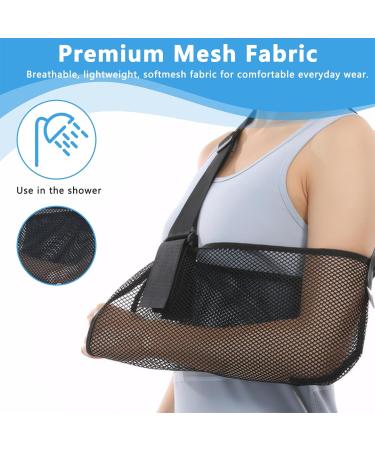 Mesh Arm Sling Shoulder Immobilizer Arm Sling for Shoulder Injury Adjustable Breathable Medical Shoulder Sling Arm Immobilizer Left and Right Arm for Men and Women - Buy Online on GoSupps.com
