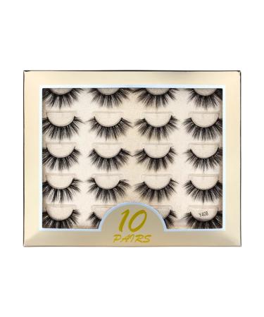UAMOU 50/100/300pairs Natural Mink Eyelashes Faux 3d Mink lashes Strip Thick Dramatic False Eyelashes Extension Makeup Cils Cheerfully (Color : Y408 Size : 30 boxes)