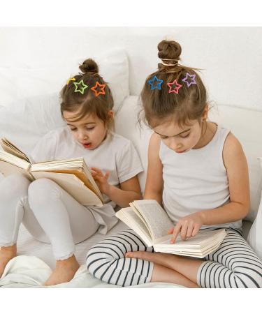 30 Pcs Star Shaped Metal Hair Clips Barrettes for Girls - Mixed Color Cute Hair Accessories - Buy Online on GoSupps.com