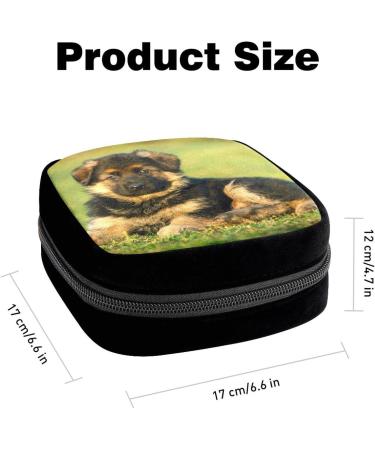 German Shepherd Period Bag | Sanitary Napkin Storage & Pad Holder | Makeup Pouch Color 3042 - Buy Online on GoSupps.com