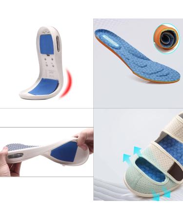 Outdoor Breathable Diabetic Slippers for Women & Men - Wide Width with Adjustable Closure and Arch Support - Black (Size 10.5) - Buy Online on GoSupps.com