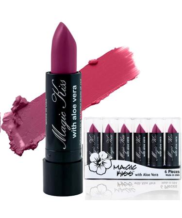 Magic Kiss Aloe Vera Color Changing Lipstick Set - 6 Pack MADE IN USA (Purple) - Buy Online on GoSupps.com