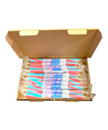 10 X Bubble Gum Gift Box Rock Sticks Handmade Traditional Rainbow Classic Sweets Retro Seaside Gift Wholesale Confectionery