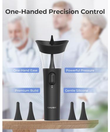 KAUGIC Manual Ear Wax Cleaner Safe Comfortable & Easy to Use Seamless One-Hand Operation Black - Buy Online on GoSupps.com
