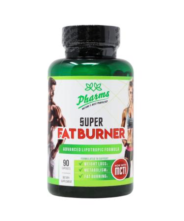 Pharma Natural - Super Fat Burner - Advanced Lipotropic Formula with MCT Oil - Weight Loss Support Metabolism Booster Fat Burning Supplement for Men and Women - 90 Capsules