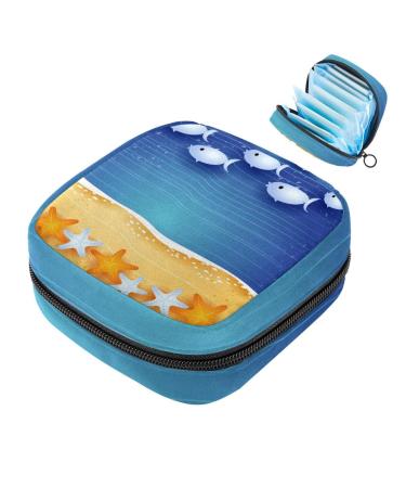 Storage bags for the beach naval esters seafares sea fish storage bags portable menstrual cup bag with zipper for teenagers girls women women