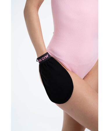 Skin Gym Exfoliating Body Mitt Scrubber - Deep Exfoliating Gloves for Smooth Glowing Skin - Dead Skin Remover & Pore Unclogger - Black - Buy Online on GoSupps.com