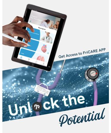 Buy FriCARE Purple Stethoscope | Pediatric Dual Head Estetoscopio Kit - Graduation Gift with Tunable Diaphragm & 12 Zodiac Tags for Scrubs - Buy Online on GoSupps.com