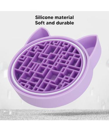 Cat Shaped Makeup Brush Cleansing Bowl - Skin Friendly & Durable Daily Use Mat (Purple) | Shop Internationally - Buy Online on GoSupps.com