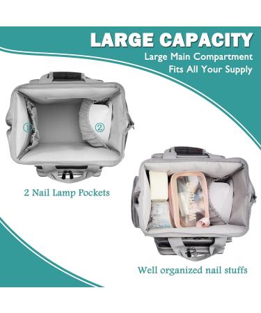 DBXINY Large Nail Polish Organizer Storage Case - Holds 72 Bottles - Travel Carrying Case for Nail Supplies - Patent Pending - Buy Online on GoSupps.com