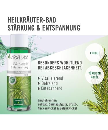 Arya Laya Herbal Bath 200ml - Strengthening & Relaxation with Spruce Extract | Vegan Wellness for Flu Fatigue & Exhaustion | International Shipping - Buy Online on GoSupps.com