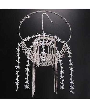 STONEFANS 1920s Rhinestone Headpiece Cap | Bridal Flapper Headband for Women - Silver - Buy Online on GoSupps.com