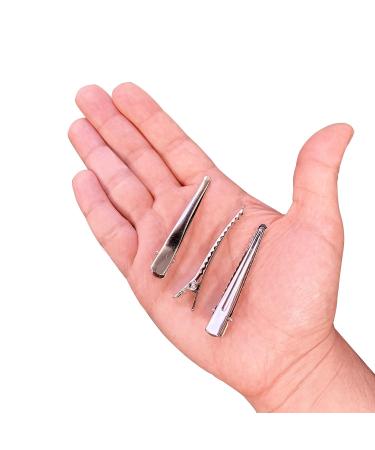 Adorox 100 Piece 2.5 Inch Silver Alligator Hair Clips - Salon Quality Accessories - Buy Online on GoSupps.com
