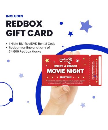 Movie Night Basket Gift Set with Redbox Gift Card Movie Trays Movie Candy Variety Pack Movie Snacks & Popcorn Gift Set Gift Baskets For Families by Cheshire Gifts - Buy Online on GoSupps.com