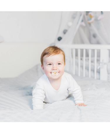 Sweet Child Soothie Pacifiers 0-6 Months - Set of 6 Silicone Binkies with Collapsible Handle and Air Holes - Woodlands Theme - Best Newborn Pacifiers for Boys or Girls - Buy Online on GoSupps.com