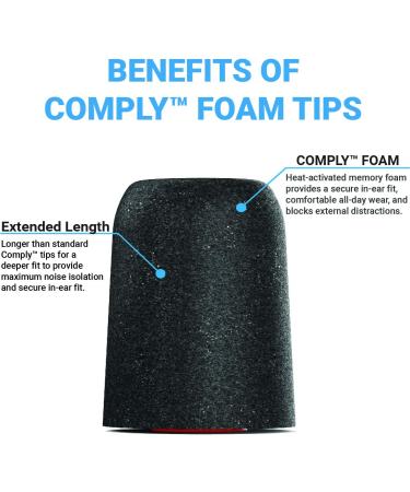 Comply Professional Series Memory Foam Tips - Large Size (3 Pairs) for Shure Earbuds - Buy Online on GoSupps.com