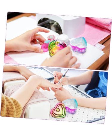 minkissy 6 Pcs Colorful Crystal Cup Glass Containers Dappen Dishes Nail Art Cup Nail Art Dappen Dish Petri Dish Glass Colored Glass Shot Glass with Lid Monomer Dishes Storage Box Acrylic - Buy Online on GoSupps.com