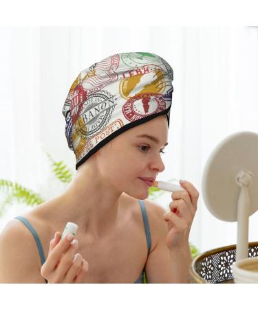 Hair Towel Wrap | Quick-Dry Hair Drying Towel with Button | Travel-Friendly Turban Head Towel - Buy Online on GoSupps.com
