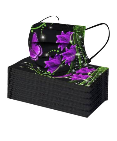 Generically 50 pieces adult mouth protection one-way printed colorful 3-layer breathable filtering mouth nose protection cover dustproof mouth cloth scarf necker size A-05