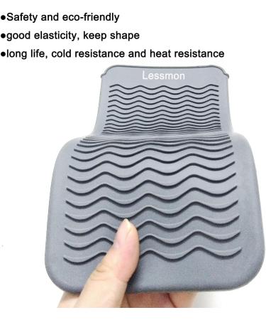 2Pieces Heat Resistant Mat Pouches for Curling Irons Hair Straightener Flat Irons and Hair Styling Tools 28.5cm x 14cm Gray&Black Gray&black Mat Pouch - Buy Online on GoSupps.com