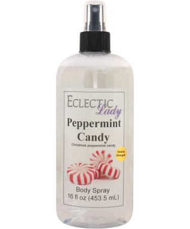 Peppermint Candy Body Spray (Double Strength) 16 ounces Body Mist for Women with Clean Light & Gentle Fragrance Long Lasting Perfume with Comforting Scent for Men & Women Cologne with Soft 16 Fl Oz (Pack of 1)