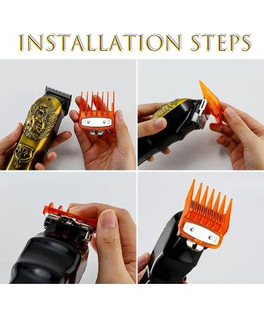 10PCS Colored Hair Clipper Guards for Wahl Clippers - 1/16 to 1 Trimmer Guide Set, Compatible with Various Wahl Models - Buy Online on GoSupps.com