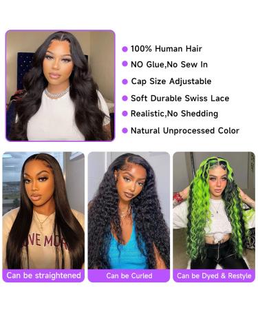 Engiva 4x4 HD Lace Body Wave Wig - 100% Brazilian Virgin Human Hair, Pre Plucked, 20 Inch - Buy Online on GoSupps.com