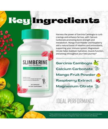 Slimberine Keto Capsules Slimberine Advanced Formula Pills - Maximum Strength Slimberine All Natural Keto Pills Slimberine Capsules Slimberine Official Formula Pills Reviews (5 Pack) - Buy Online on GoSupps.com