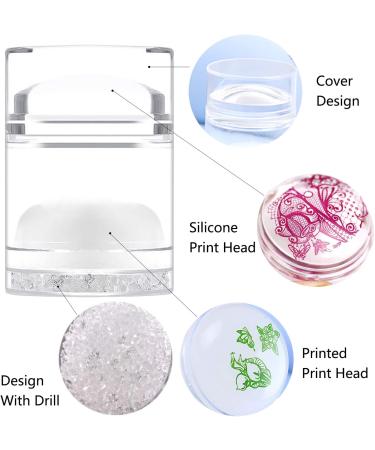 Jiulory Silicone Jelly Stamper Set for DIY Gel Nail Art - Dual-end Nail Stamping Kit with Scrapers - French Tip Manicure Tools - Buy Online on GoSupps.com