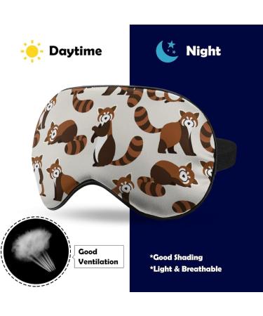 Cute Red Panda Sleep Mask - Adjustable Blindfold for Sleeping and Travel - Buy Online on GoSupps.com
