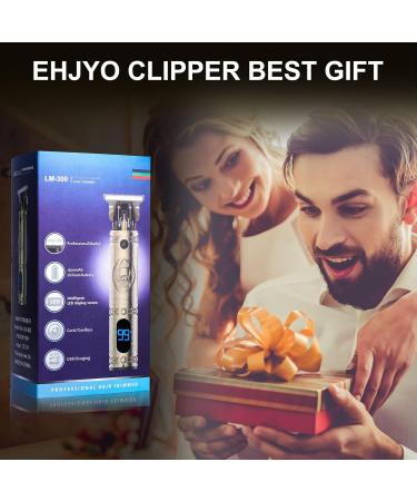 Professional Men's Hair Clippers & Trimmer Set - Cordless T-Blade Grooming Kit with USB Rechargeable LCD Display - Perfect Gift for Men in Bronze T - Buy Online on GoSupps.com