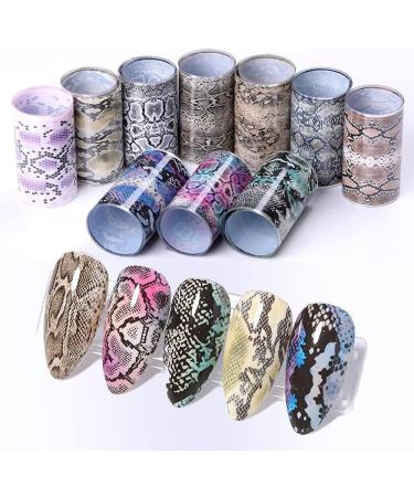 CHANGAR Animal Skin Style Nail Art Foil Transfer Decals 2 Boxes Serpentine Leopard Print Tiger Snake Skin Pattern Nail Foil Adhesive Stickers Starry Sky Manicure Transfer Tips Nail Art DIY Decoration - Buy Online on GoSupps.com