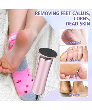 Electric Foot File Electric Callus Remover for Feet Rechargeable Foot Sander for Hard Skin Adjustable Speed with 60 Sandpaper Discs and 1 Cleaning Brush - Buy Online on GoSupps.com
