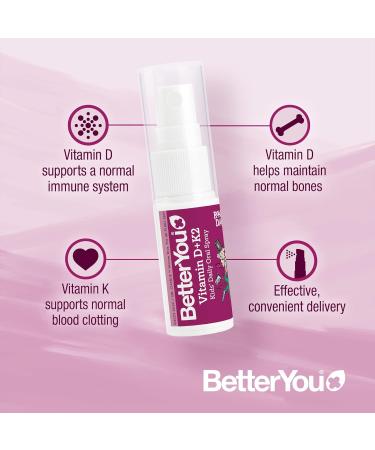 BetterYou Kids Vitamin D + K2 Oral Spray 15ml - Daily Essential for Healthy Growth - Buy Online on GoSupps.com