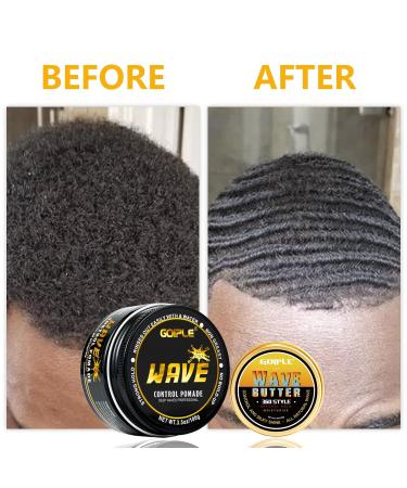 Wave Pomade for Men - Strong Hold Hair Cream for 360 Waves | Easy Wash Moisture & Control | Includes Brush & Silky Durag - Buy Online on GoSupps.com