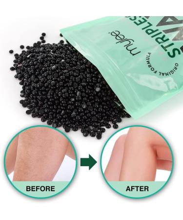 Mylee Professional Stripless Hard Wax Beads 500g Stripless Depilatory Waxing Pellets Solid Film Beans Painless Gentle Hair Removal of Full Body Face & Bikini Line (Charcoal & Green Tea Pack of 4) - Buy Online on GoSupps.com