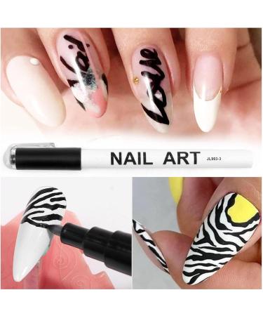 Hudhow's Nail Polish Pencil - 5 Colors Nail Art Pen for DIY Graffiti Abstract Lines & Floral Patterns | Nail Design Tool & Manicure Accessories - Buy Online on GoSupps.com