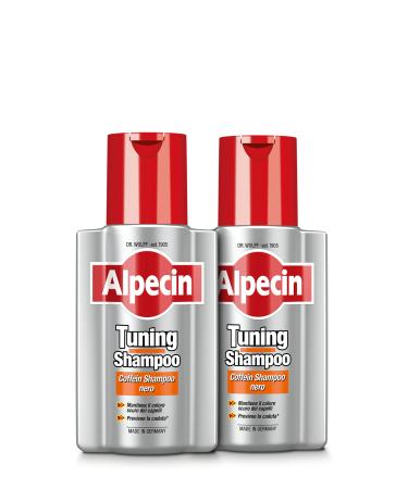 Alpecin Alpecin Tuning Caffeine Shampoo 2 x 200 ml | Treatment that preserves dark hair colour and promotes natural growth for men