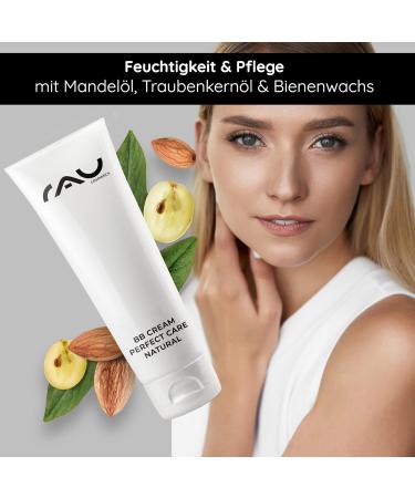 RAU Cosmetics BB Cream Silicone oilfree BB Cream Perfect Care Natural for dry impure normal skin 75 ml makeup care UV protection tinted day cream with zinc vitamin E almond oil panthenol - Buy Online on GoSupps.com