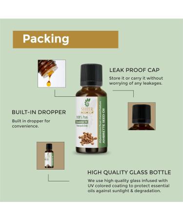 Ambrette Seed Oil (Abelmoschus Moschatus) Essential Oil 100% Pure Natural Undiluted Uncut Therapeutic Grade Oil 0.33 FL.OZ 0.33 Fl Oz (Pack of 1) - Buy Online on GoSupps.com