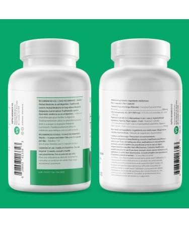 Vitasave Turmeric Curcumin 500mg | Turmeric Supplements with Piperine (Black Pepper) | Joint Pain Relief & Anti Inflammatory | High Potency Antioxidant Supplement | Gluten-Free Non-GMO | 120 Capsules - Buy Online on GoSupps.com