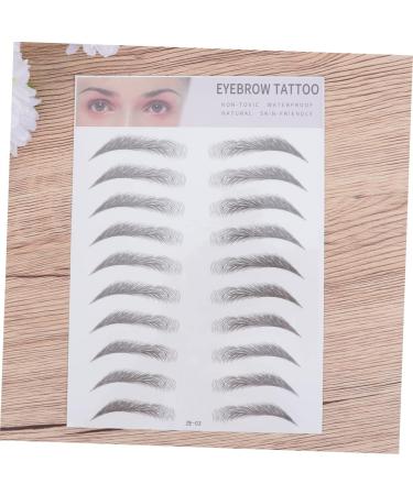 FOMIYES 4 Pcs 3d Eyebrow Stickers Water Proof Stickers Waterproof Sticker False Eyebrows Man Patch Cosmetic - Buy Online on GoSupps.com