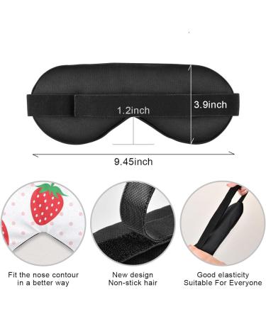 Haskirky Light Blocking Eye Mask for Deep Sleep | Adjustable Adult Men and Women Travel Yoga Meditation | Breathable Comfort | Goodies Strawberry - Buy Online on GoSupps.com