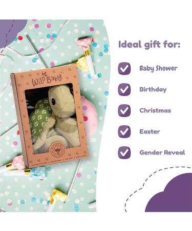 WILD BABY Microwavable Sea Turtle Stuffed Animal with Lavender Scent - 12 Inch Plush Pal - Buy Online on GoSupps.com