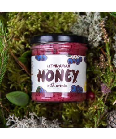 Pure raw honey with organic wild flower chokeberry 100% natural 170g unfiltered unheated from bees fed sugar free with strong - Buy Online on GoSupps.com