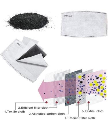 100pcs PM2.5 Activated Carbon Filters for Kids Masks | 5 Layer Dustproof & Breathable Inserts - Buy Online on GoSupps.com